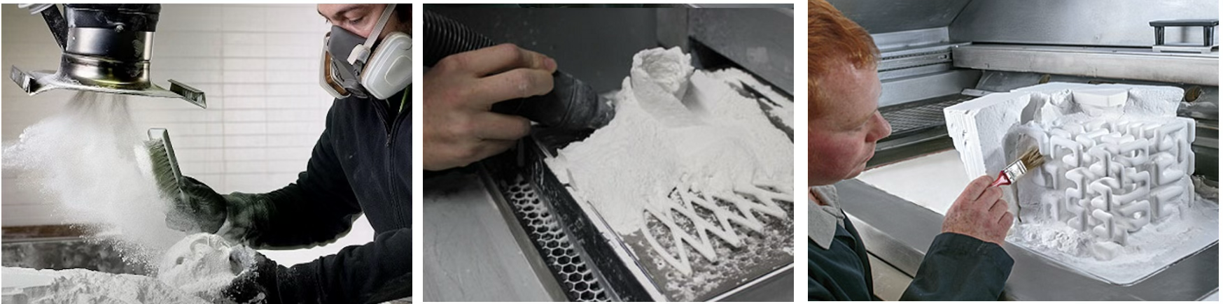 Robotic De-powdering for Additive Manufacturing